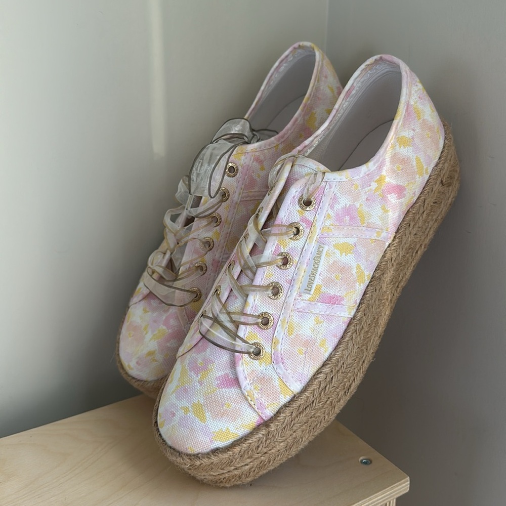 Superga x Loveshackfancy Espadrille Platform Sneaker 2790 Perky Peach no box - Picture 4 of 13
